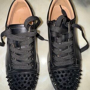 Black Leather Sneakers
